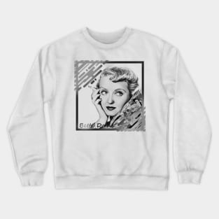 Bette Davis in Black & White Frame Concept Crewneck Sweatshirt